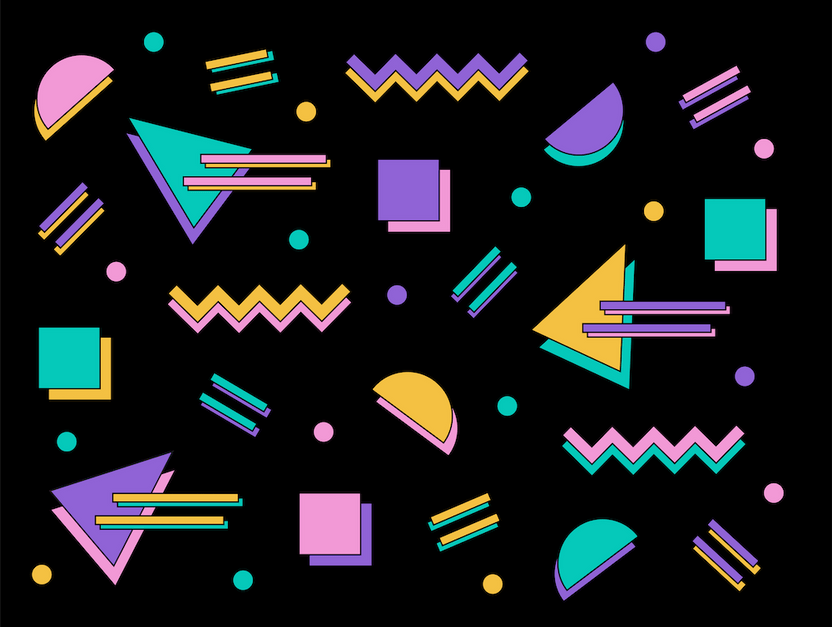 Memphis Pattern 80s Retro Synthwave 90s Artwork