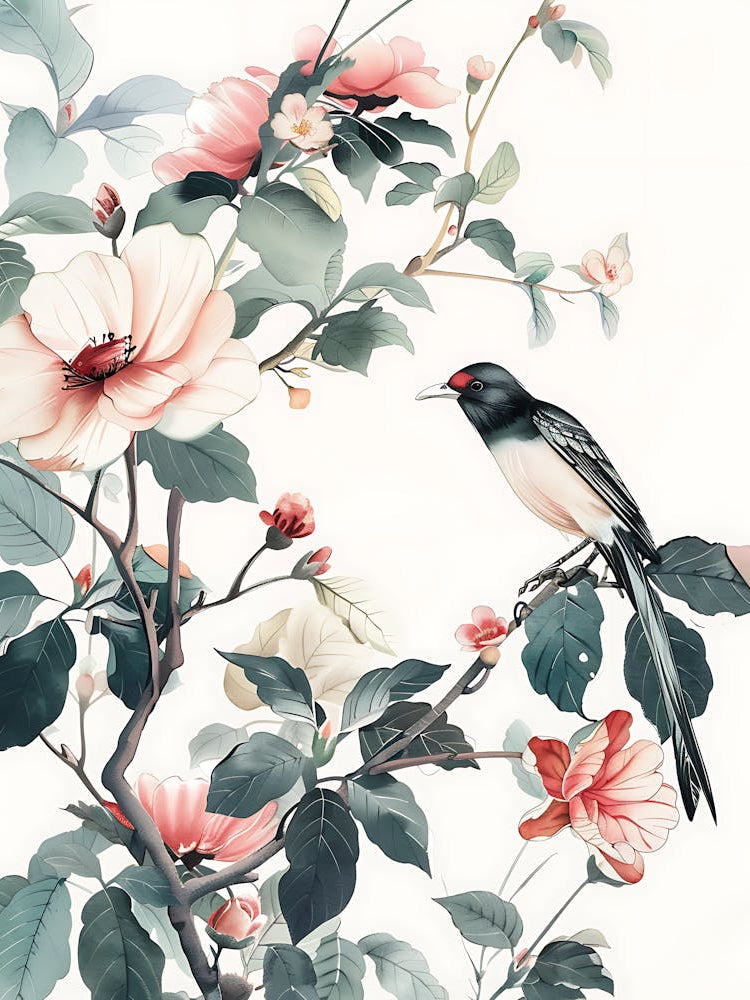 Chinese Bird On A Branch