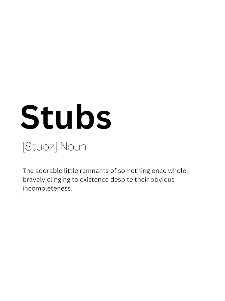 Stubs Definition Meaning