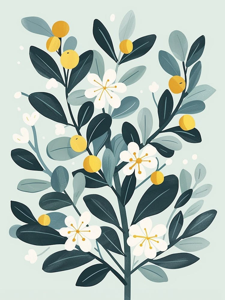 Lime Tree Flat Illustration 7