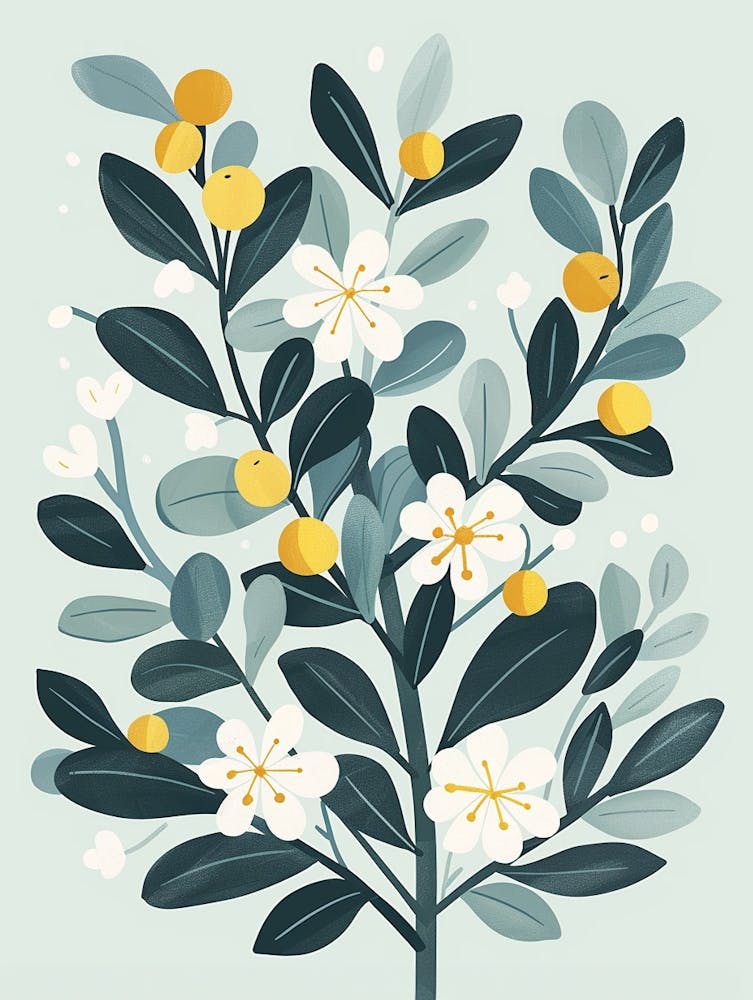 Lime Tree Flat Illustration 7