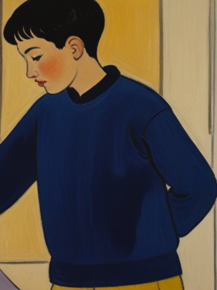 Boy In Blue Sweater