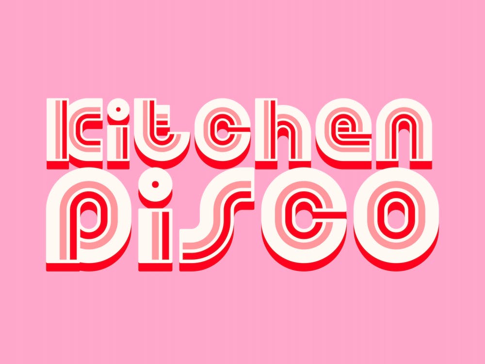 Kitchen Disco Pink and Red