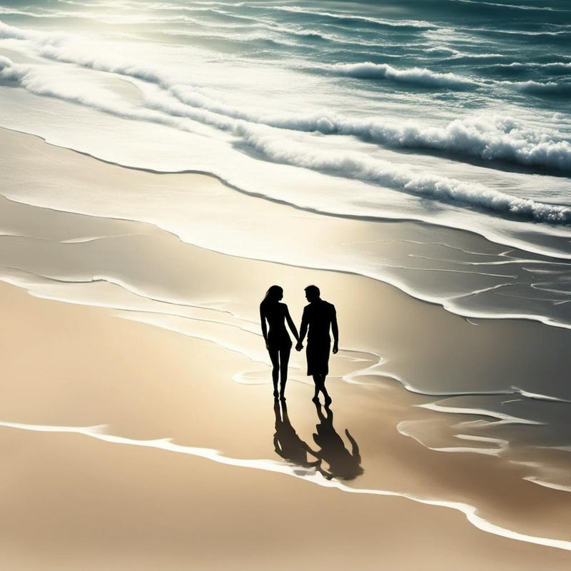 Couple Walking On The Beach