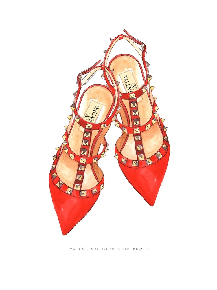 Valentino Studs Red