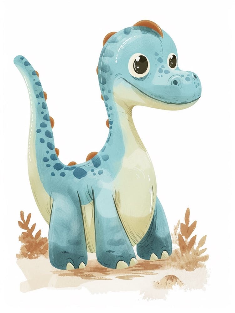 Blue Pastel Dryosaurus Dinosaur 2