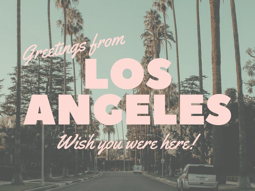 Greetings From Los Angeles Print | LA Wall Art | LA Decor | Postcard Print | Los Angeles Wall Art | California Landscape Print | California Travel Poster | Dorm Living Room Aparment