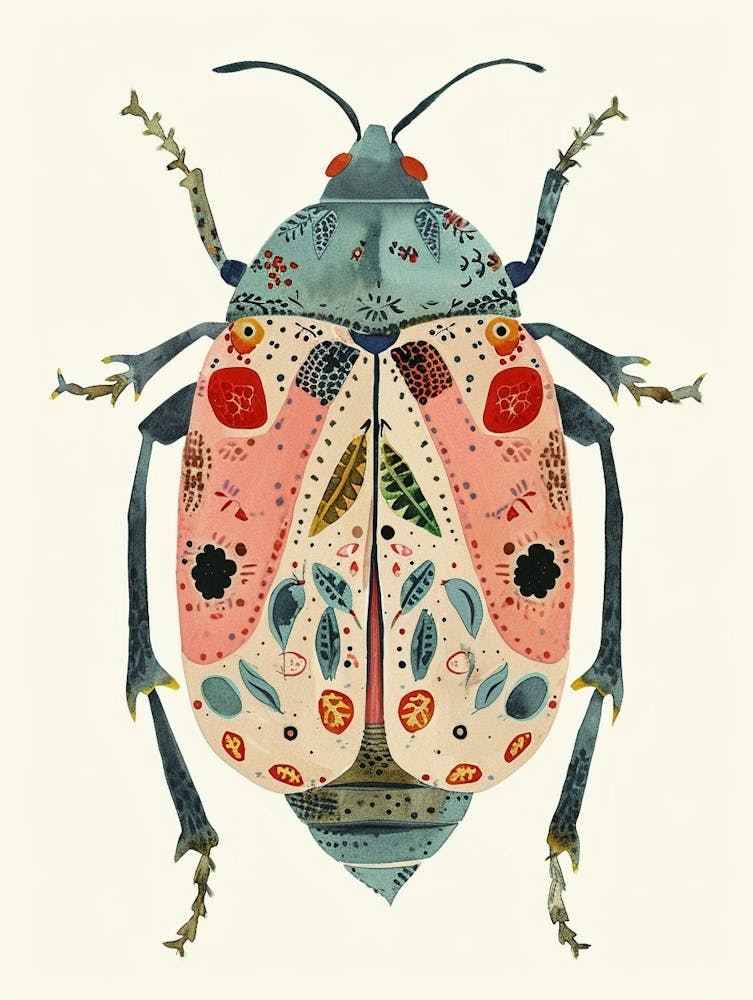 Colourful Insect Illustration June Bug 14