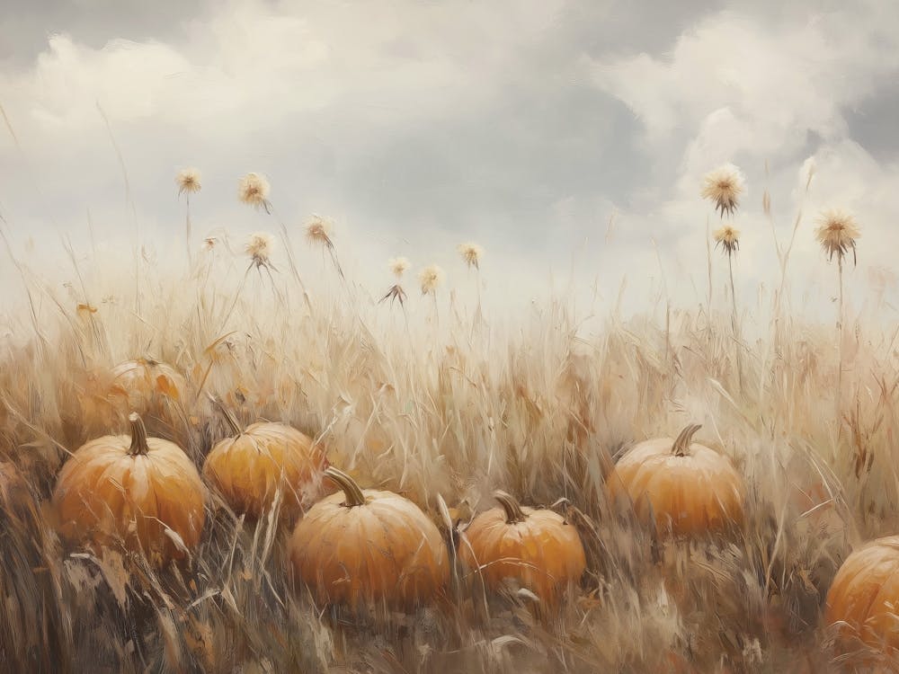 Pumpkins In The Field
