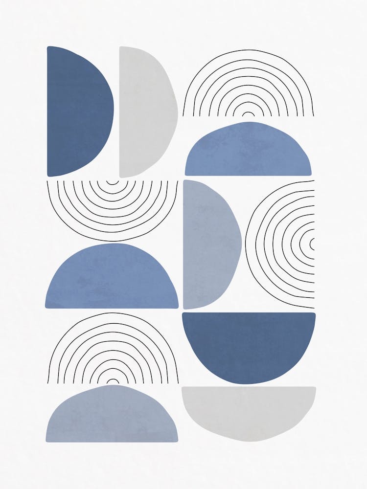 Abstract Blue And Grey