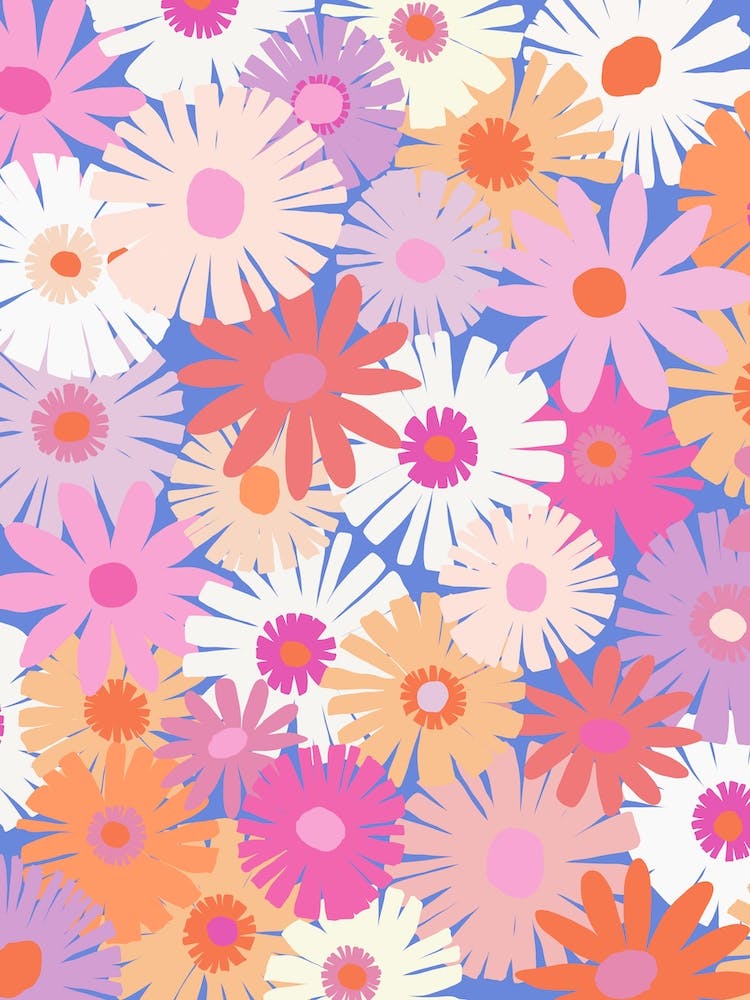 Crepe Paper Flowers In Springtime