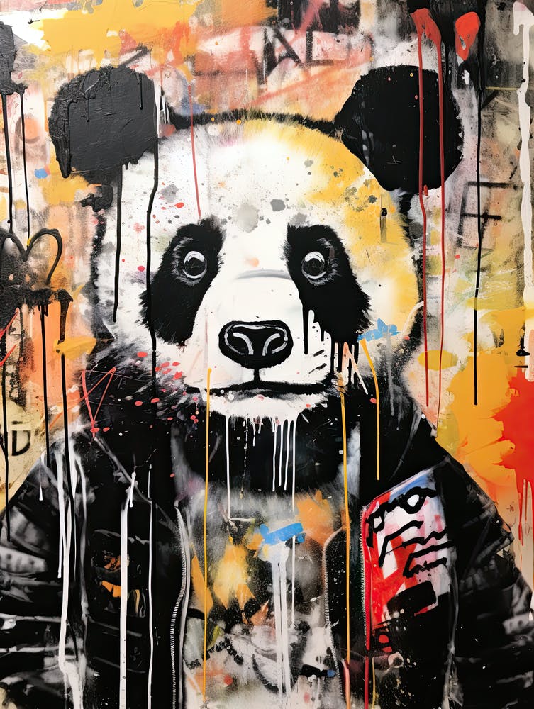 Panda bear Odyssey: Urban Art with a Twist