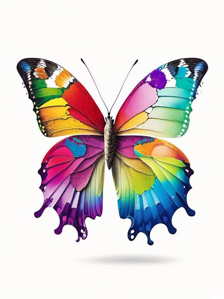 Butterfly On Rainbow Decoupage 2