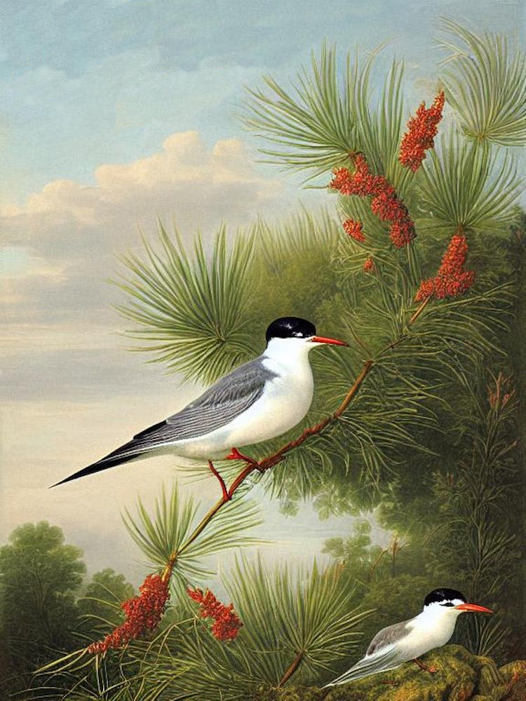 Common Tern Haeckel Style Vintage Illustration Bird
