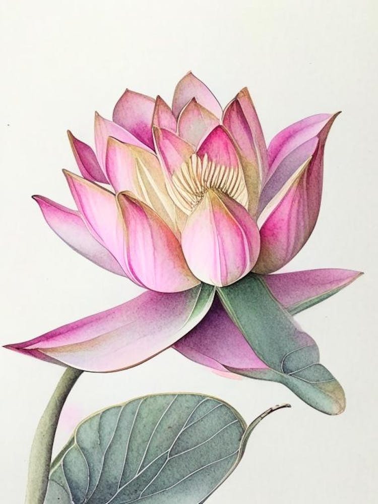 Pink Lotus Watercolour Ink Pencil 1