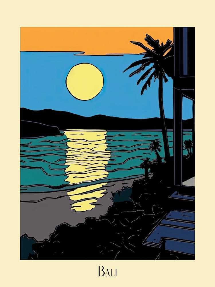 Poster Of Minimal Design Style Of Bali, Indonesia 4