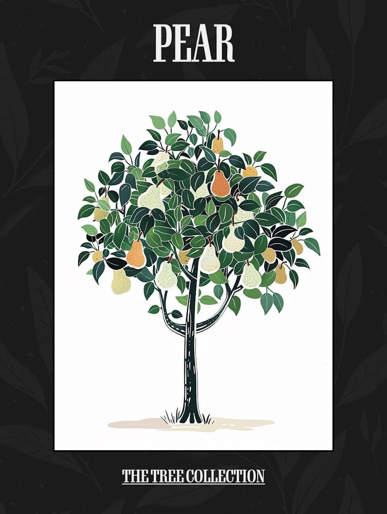 Pear Tree Pixel Illustration 1 Poster