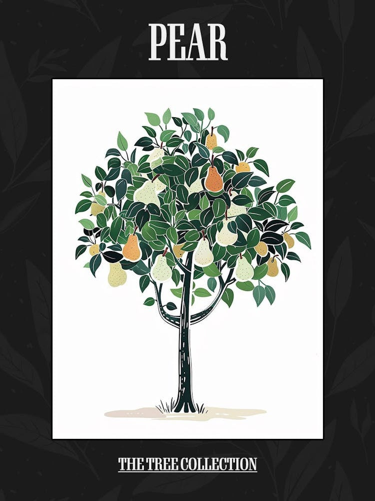 Pear Tree Pixel Illustration 1 Poster