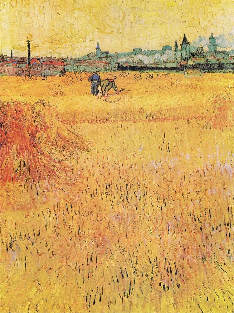 Wheat Field With View Of Arles (1888), Vincent Van Gogh