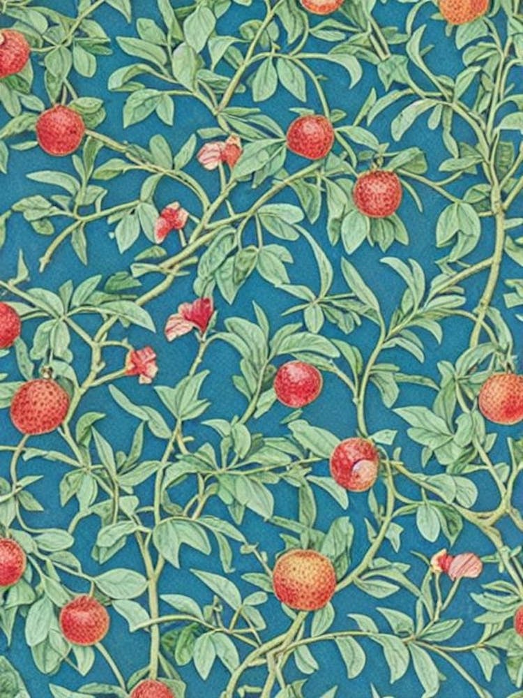 Pomegranate 2 Vintage Botanical Fruit