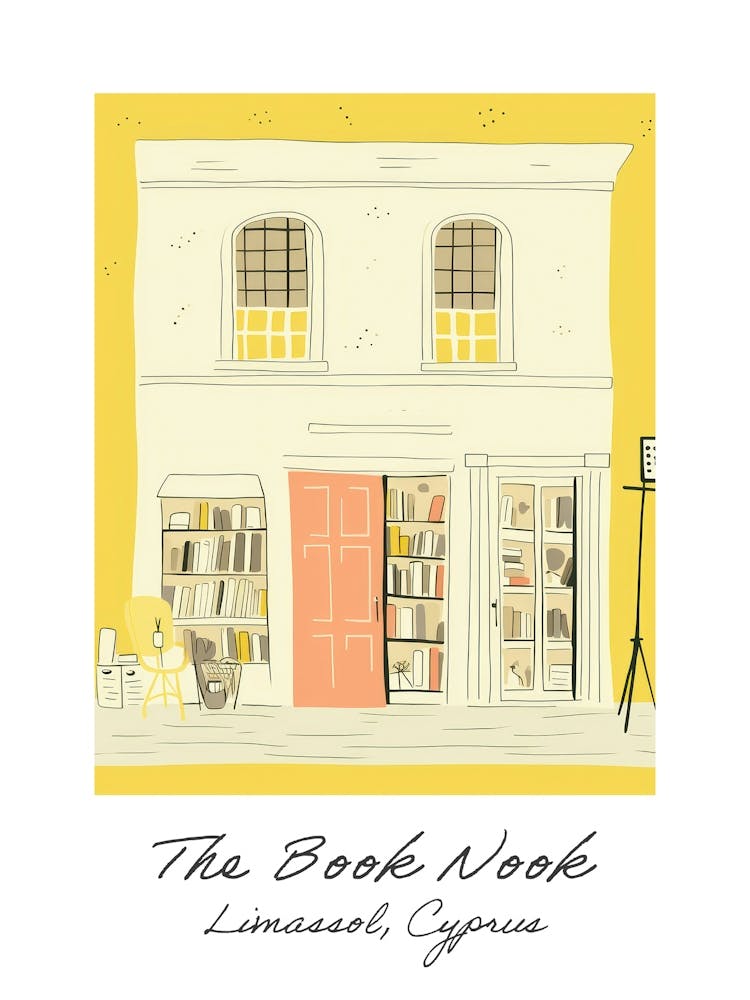 Limassol, Cyprus The Book Nook Pastel Colours 4 Poster