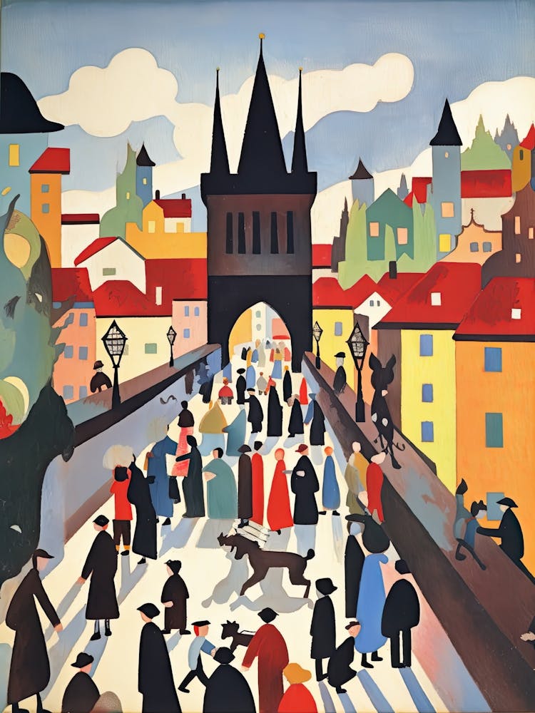 Charles Bridge Prague Colourful 2