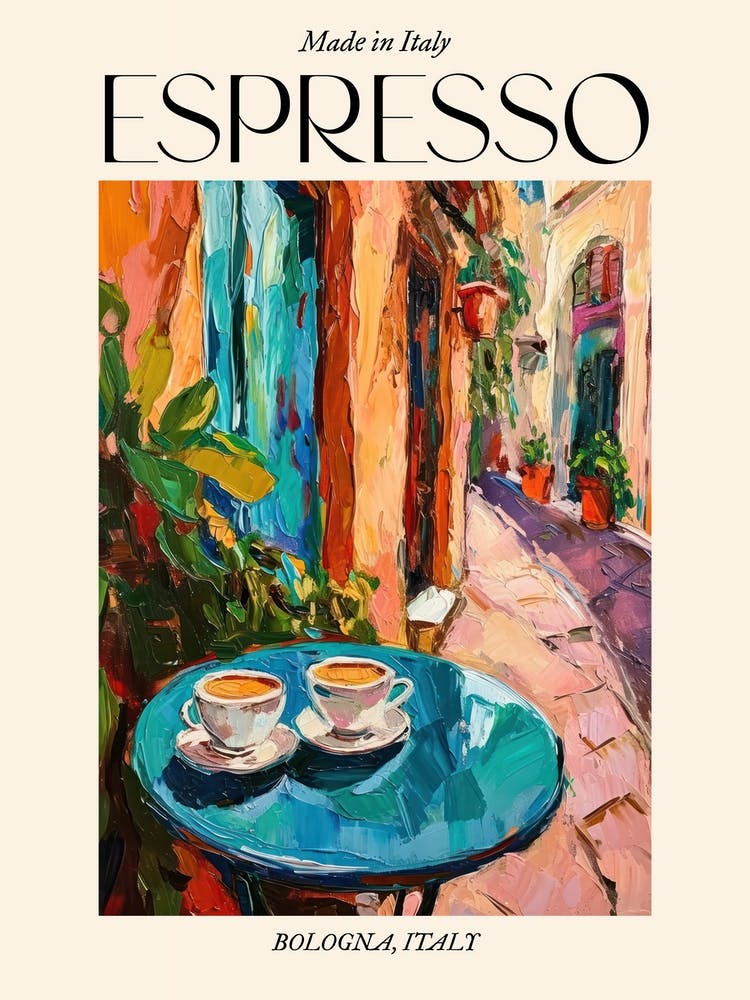 Bologna Espresso Made In Italy 4 Poster
