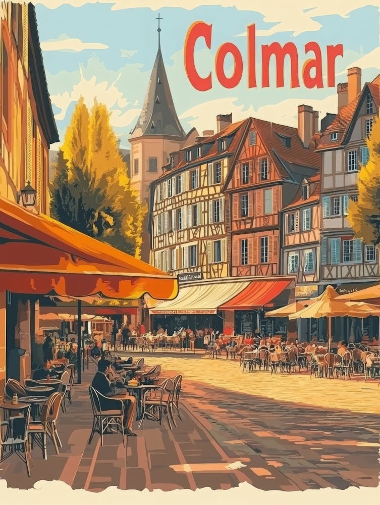 Aihrgdesign A Classic 1960s Travel Poster For Colmar 2