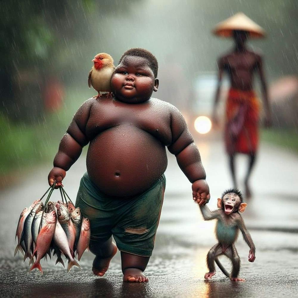 Little Boy And His Friends