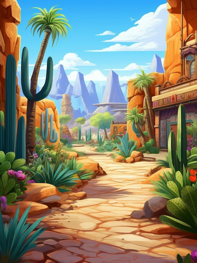 Desert Oases Cartoon 2