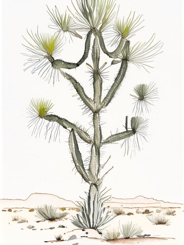 Herbert S Joshua Tree Minimilist Watercolour  (2)
