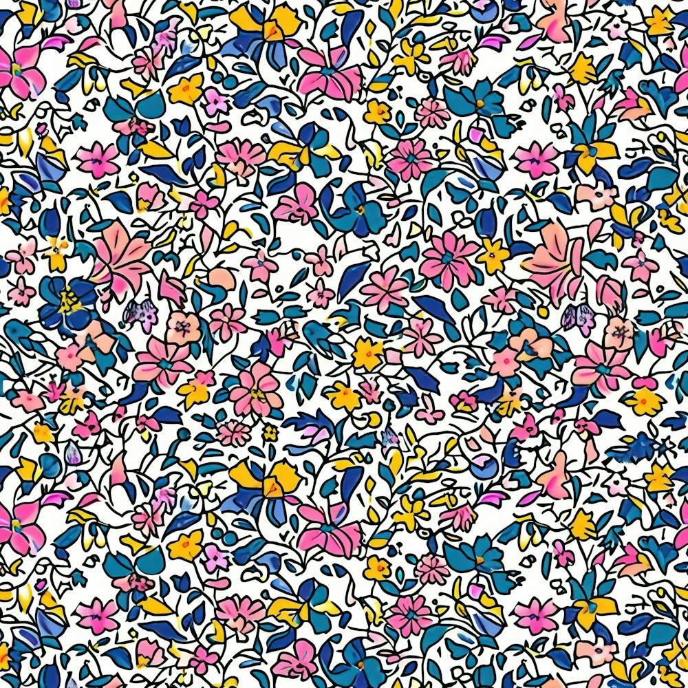 Aster Bloom London Fabrics Floral Pattern 5