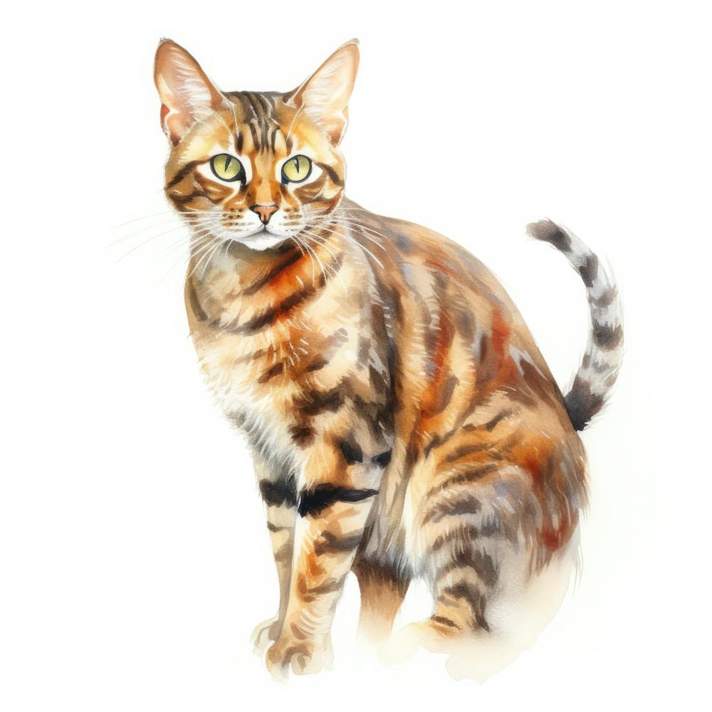 Bengal Rosetted Cat Portrait 1