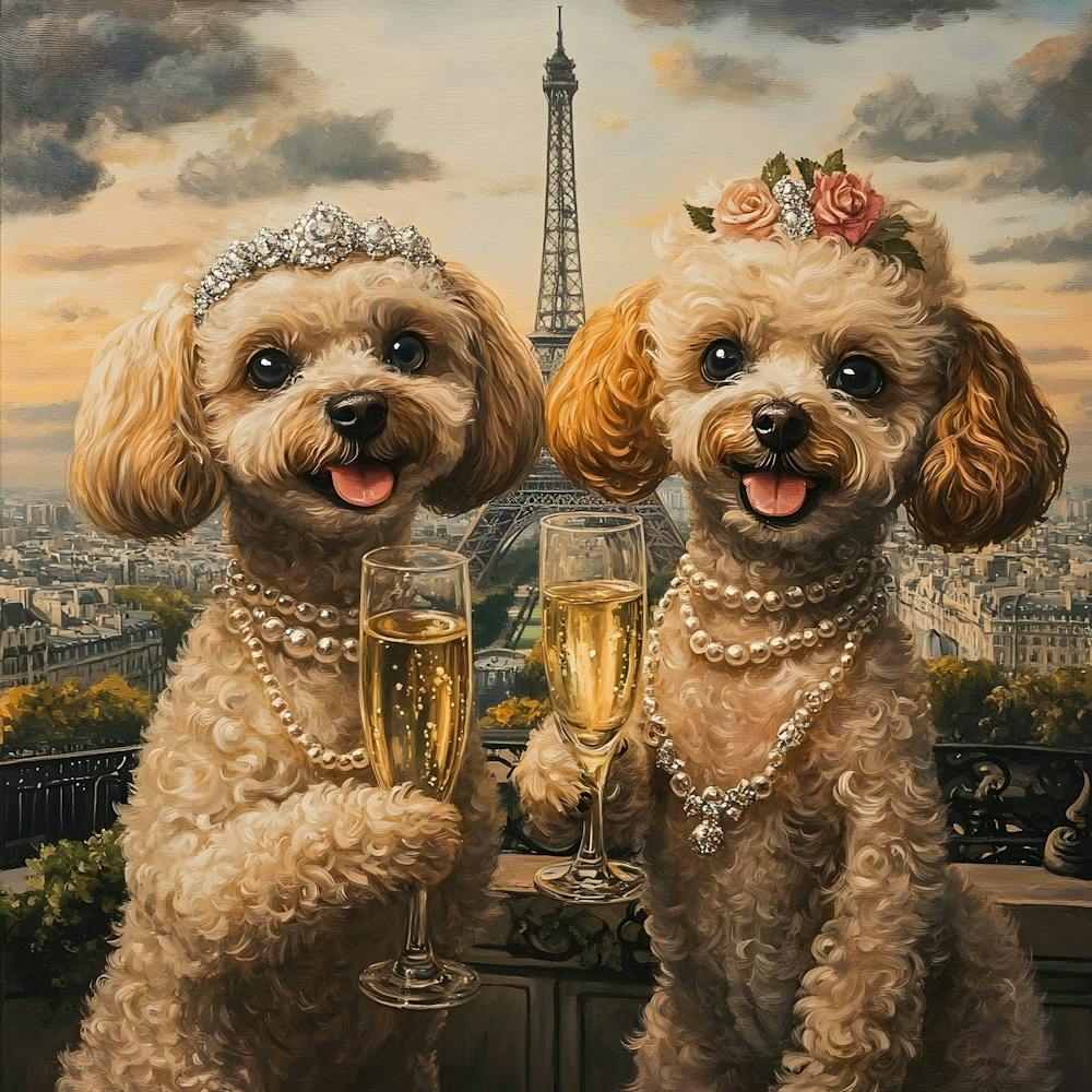 Miniature Poodles In Paris 1