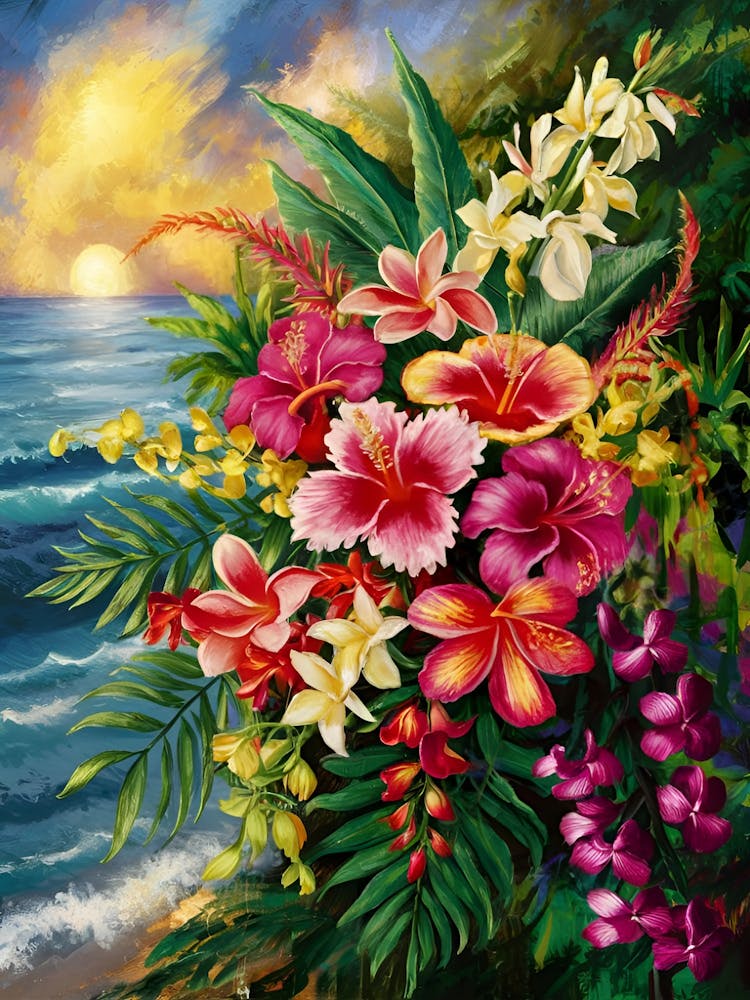 Fleurs Au Bord de la Mer
