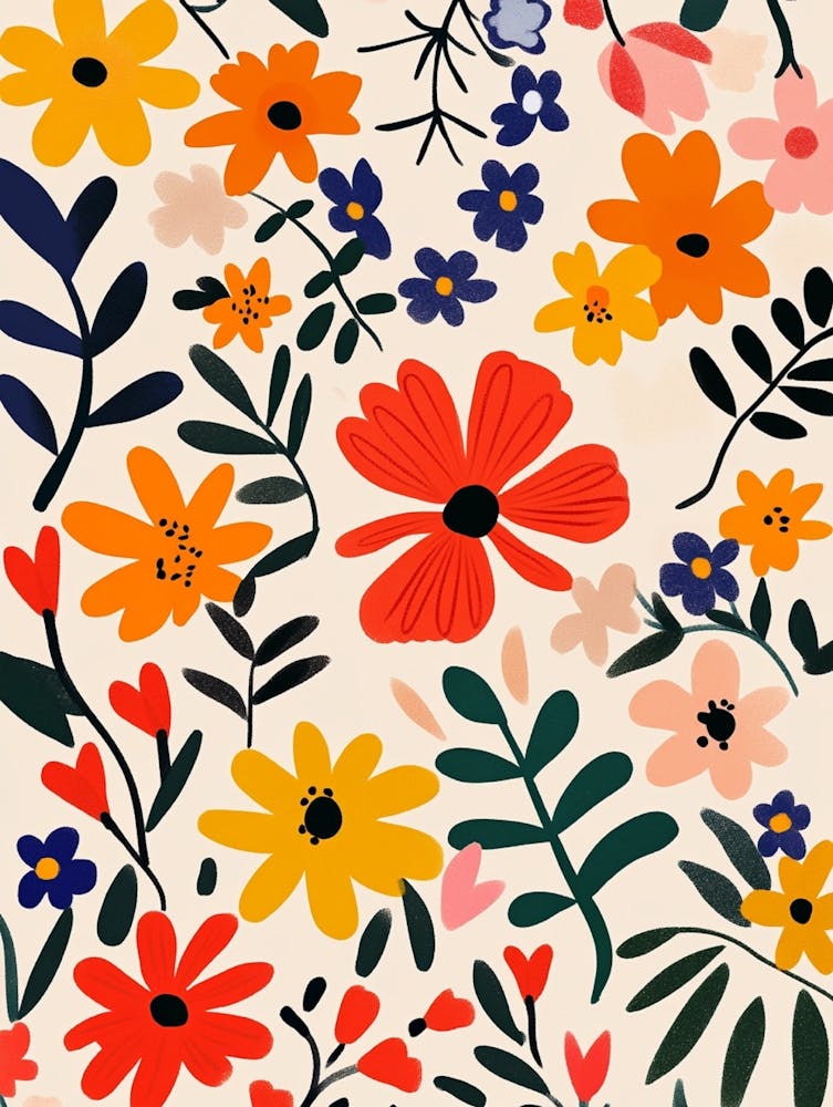 Papier Peint Floral 1