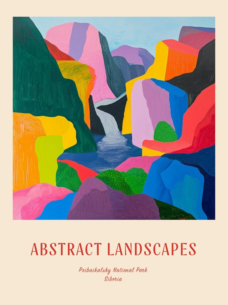 Colourful Abstract Pribaikalsky National Park Siberia 2 Poster