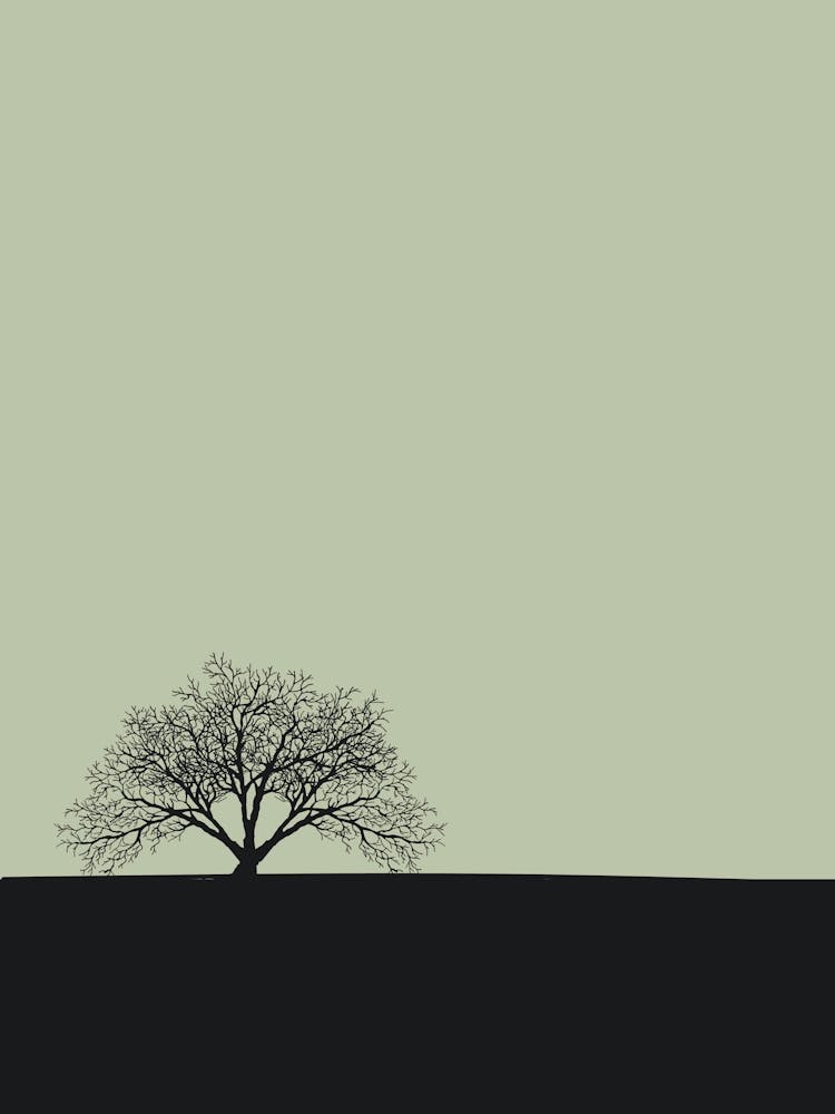 Minimalist Tree in Neutral Tones
