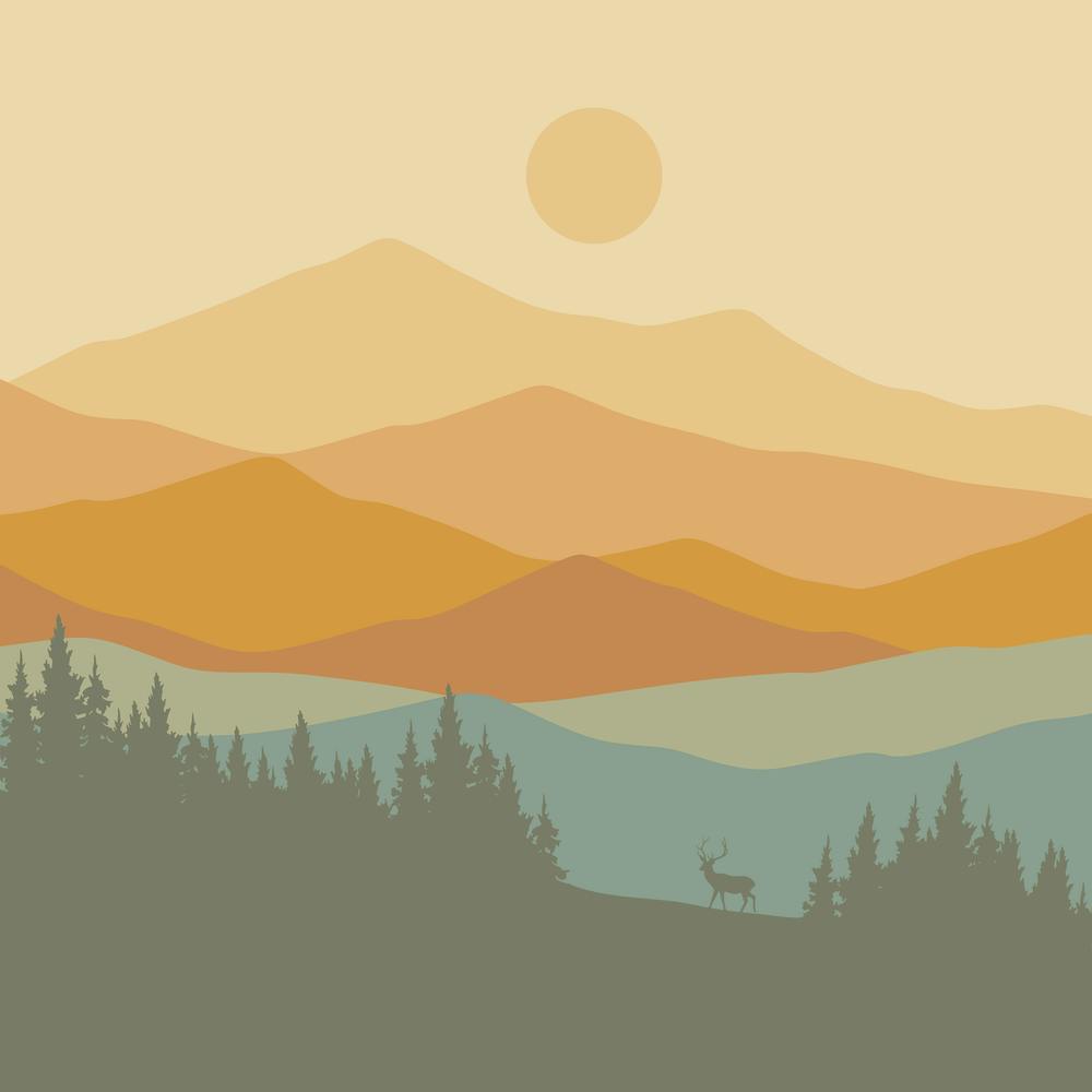 Cerf Dans Les Montagnes