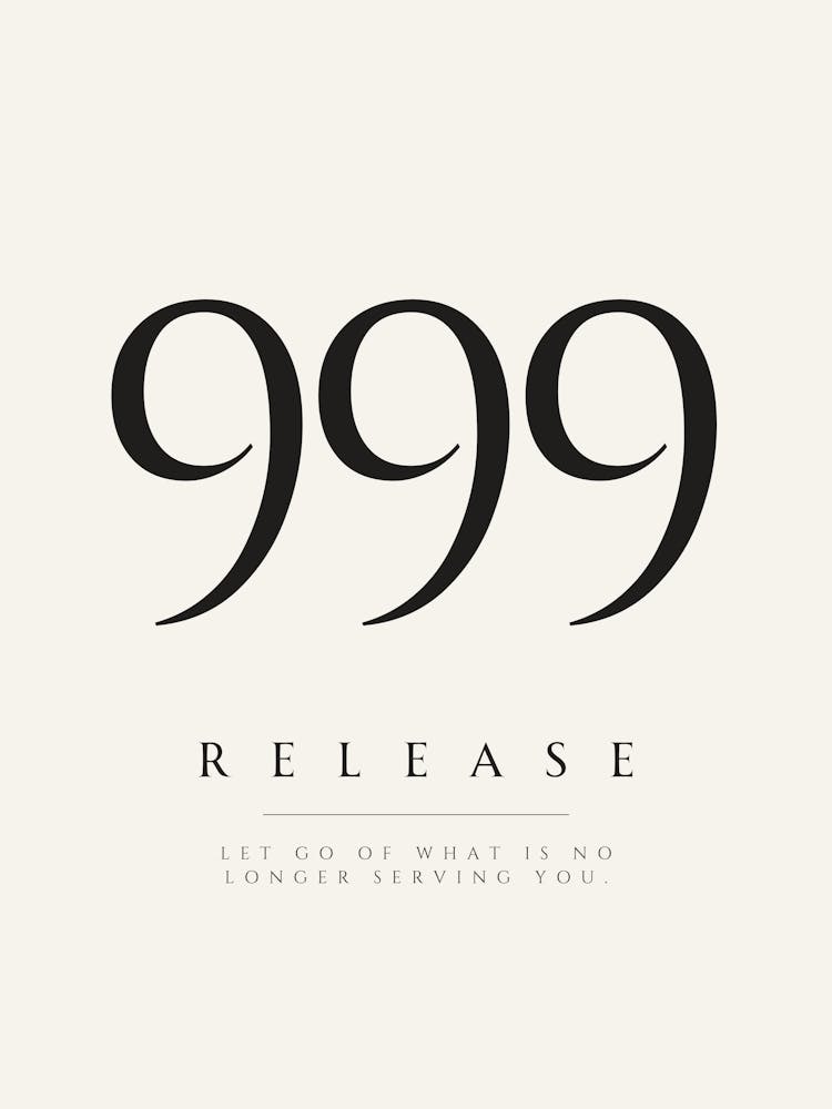 999 Angel Number Print