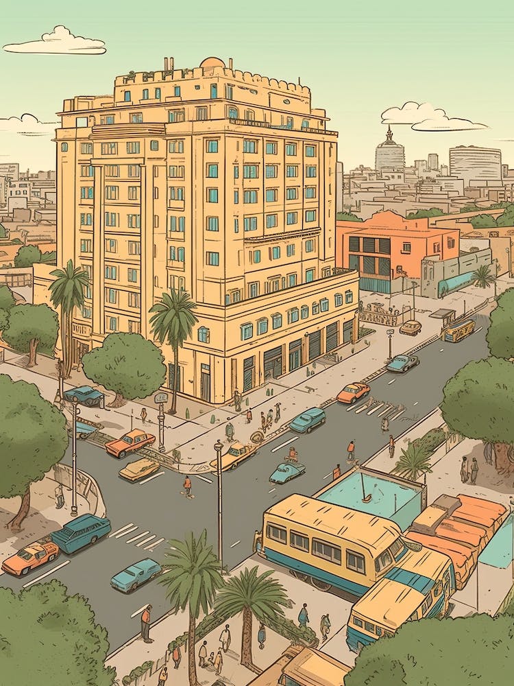 Karachi Pakistan Travel Illustration 4