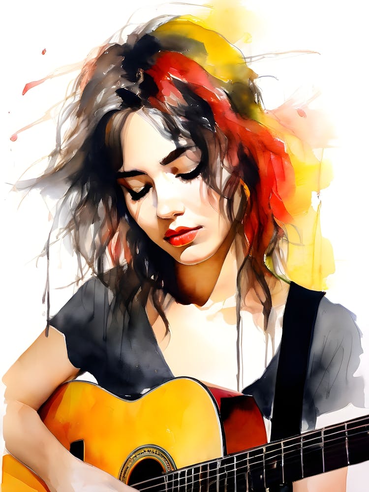 Acoustic Guitar and Girl