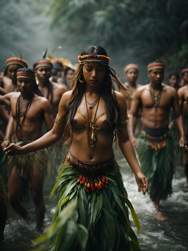 Tribal Woman Leader In Rainforest