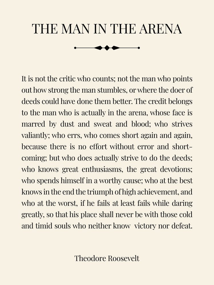 The Man In The Arena: Vintage Edition 1