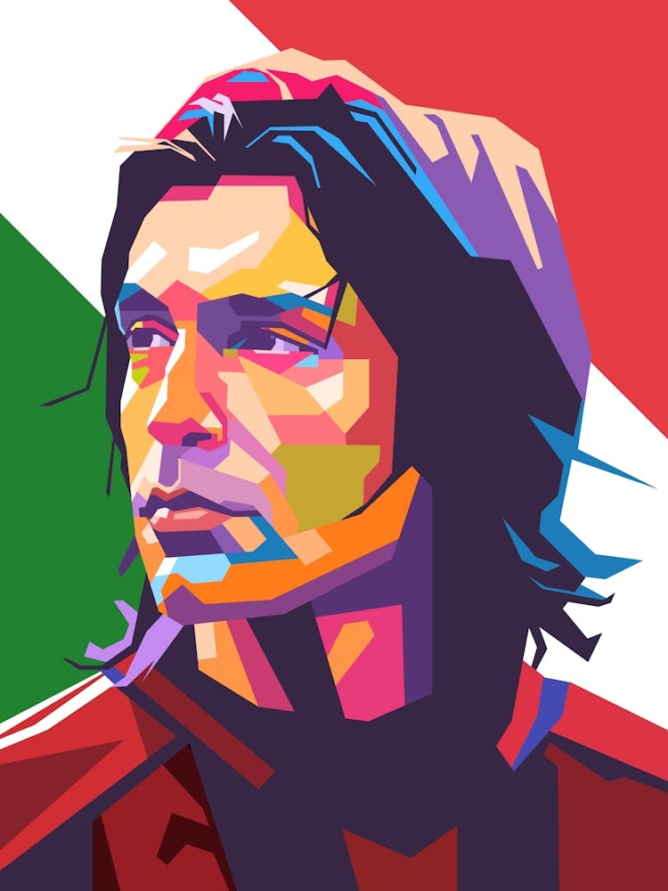 Andrea Pirlo wpap art style
