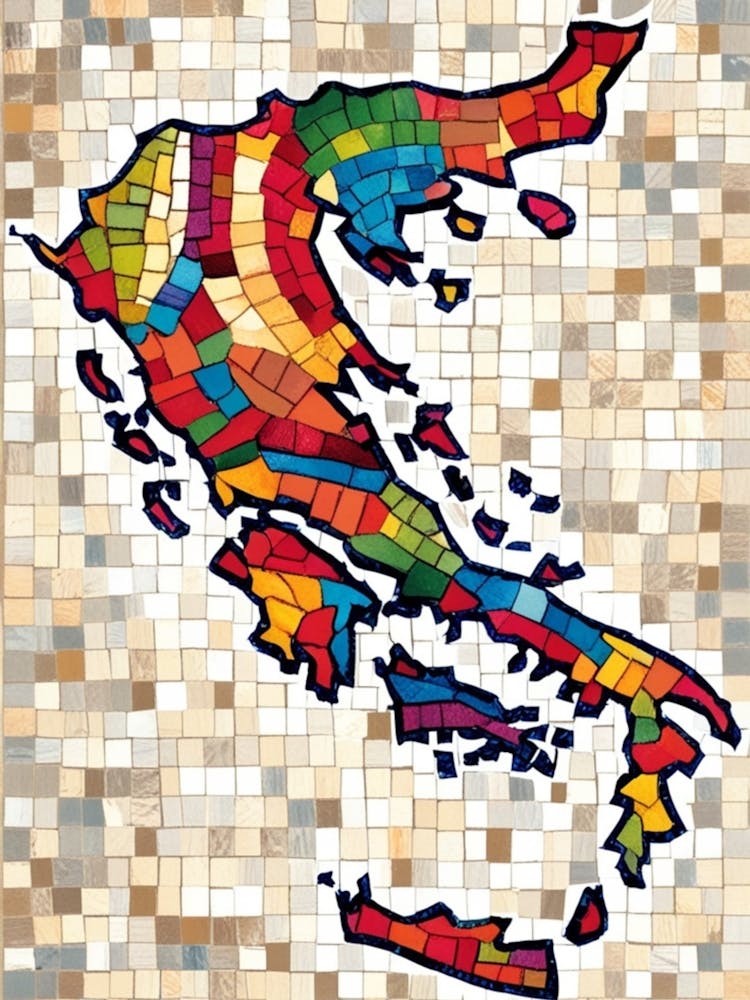 Mosaikkarte von Griechenland 1