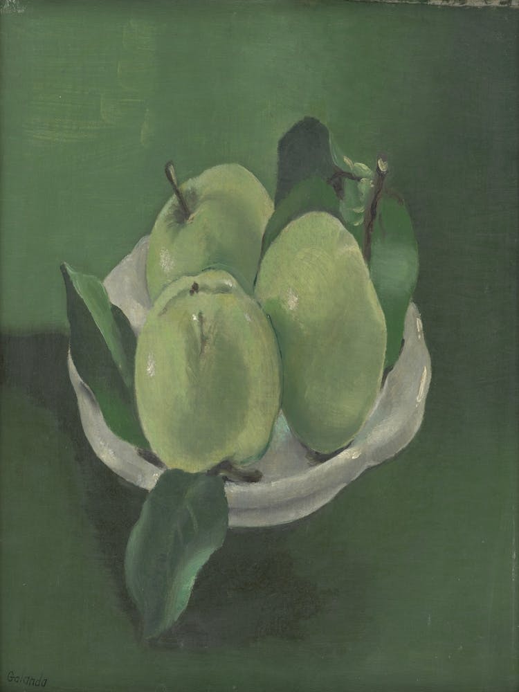 Three Green Apples