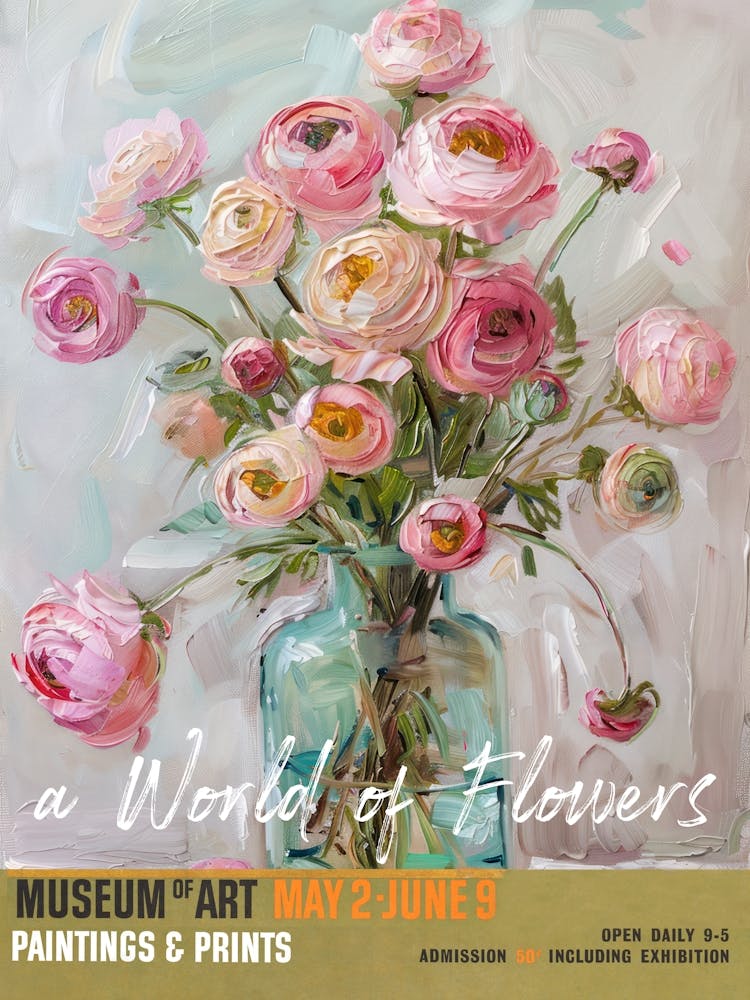 A World Of Flowers, Van Gogh Exhibition Ranunculus 1