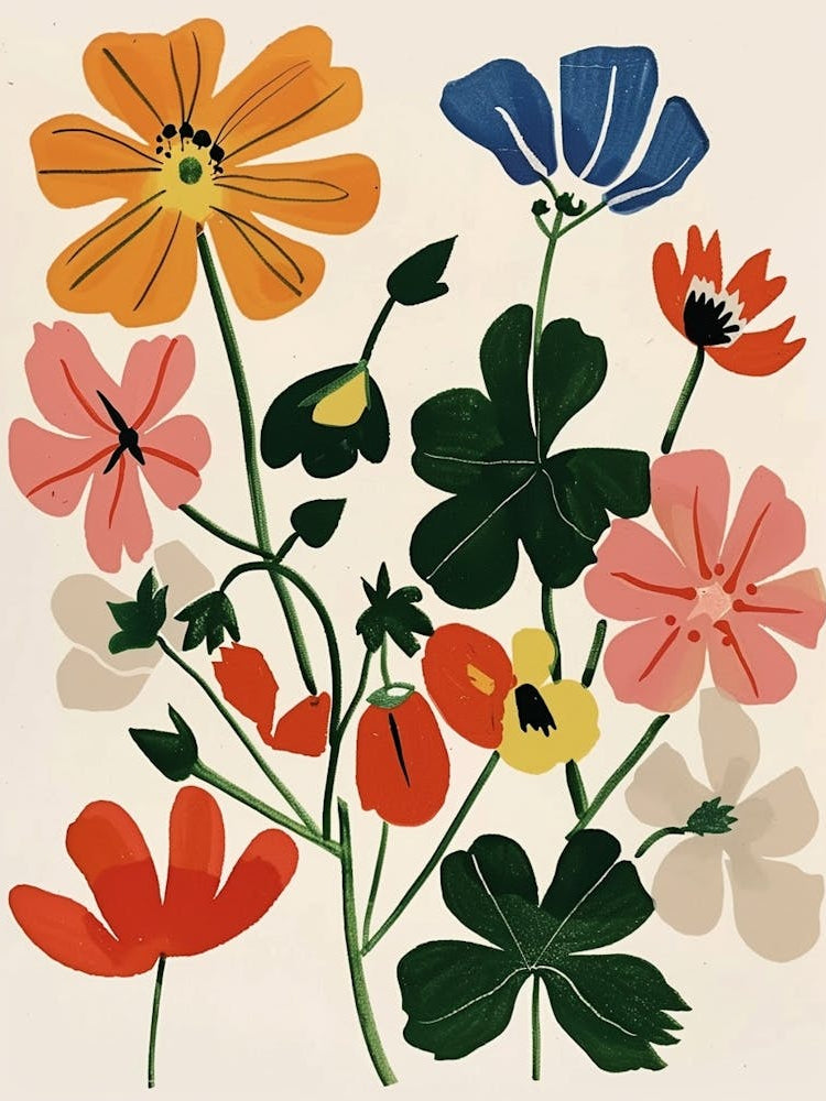 Painted Florals Geranium 3