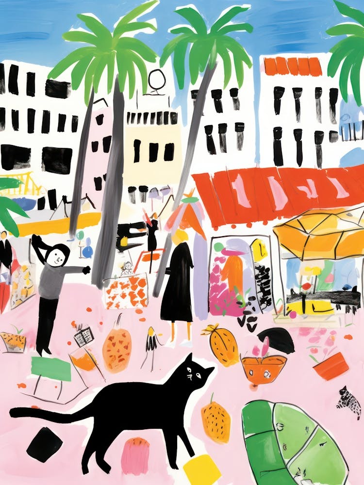 The Food Market In Monaco 1 Illustration